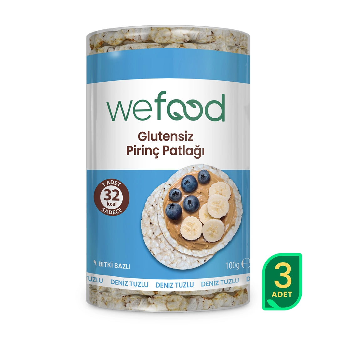 Wefood Pirinç Patlağı 100 gr 3'lü